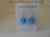 Blue Heart Crystal Earrings